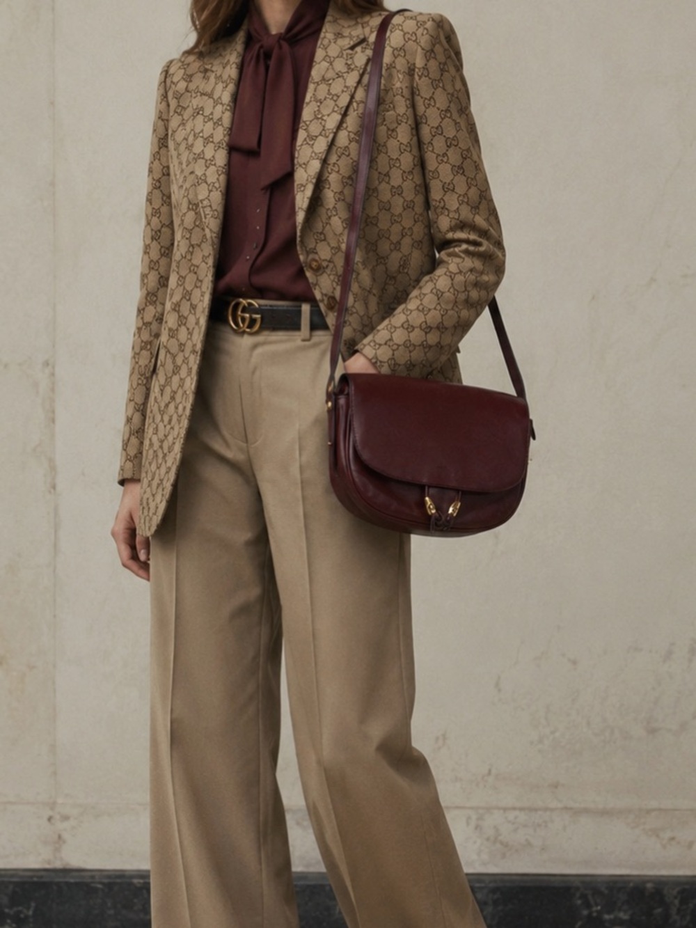 Gucci - Vintage Burgundy Crossbody bag
